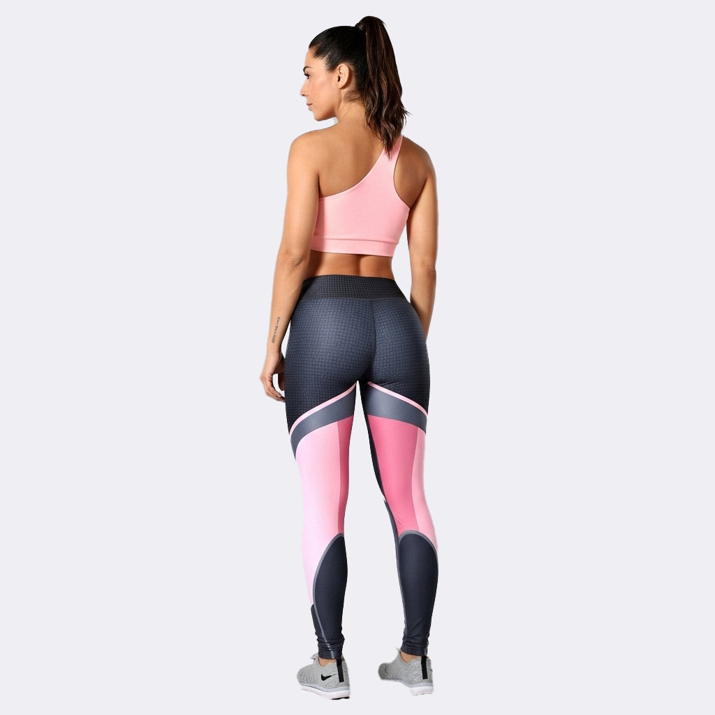Conjunto deportivo sublimado Aesthetic Bliss - Gris y rosa