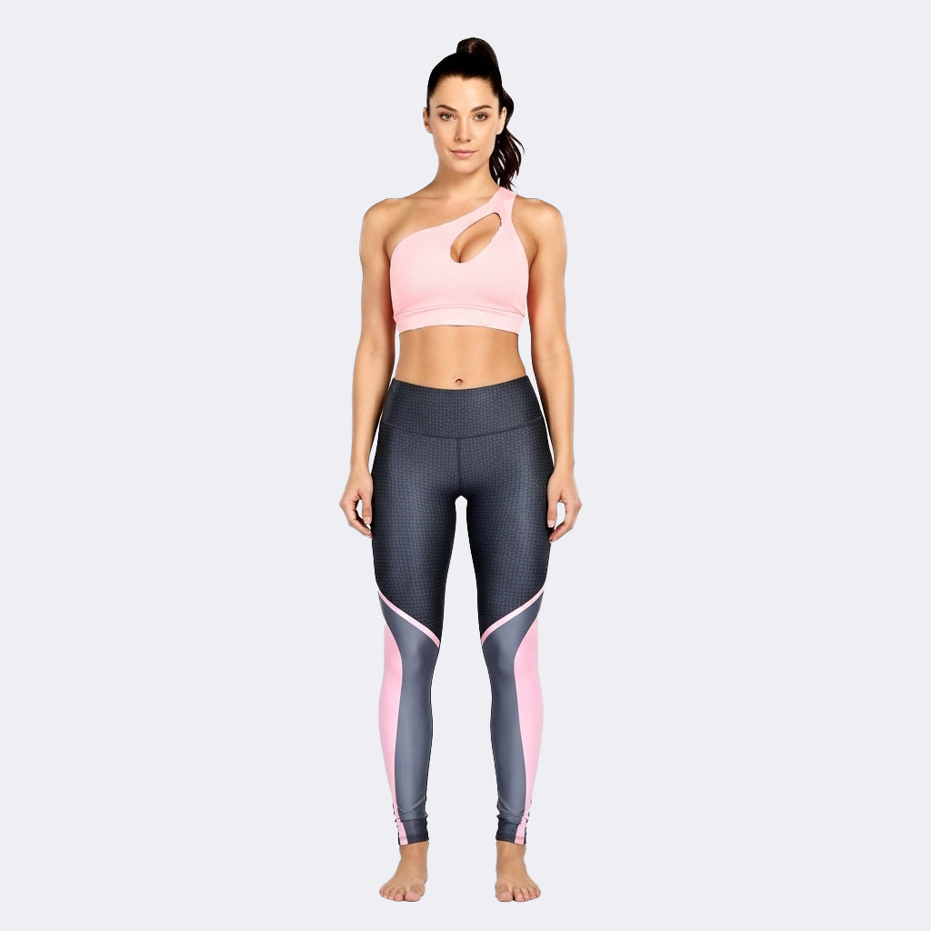 Conjunto deportivo sublimado Aesthetic Bliss - Gris y rosa