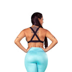 Aqua Velvet Faux Leather Ballet Set - Aqua