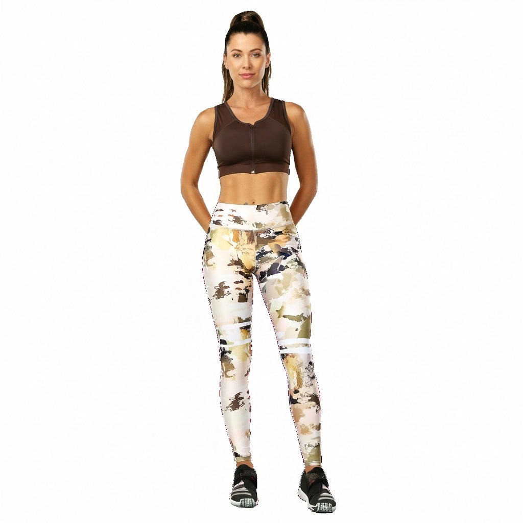 Conjunto de gimnasio sublimado Artisan Flow - Diseño marrón