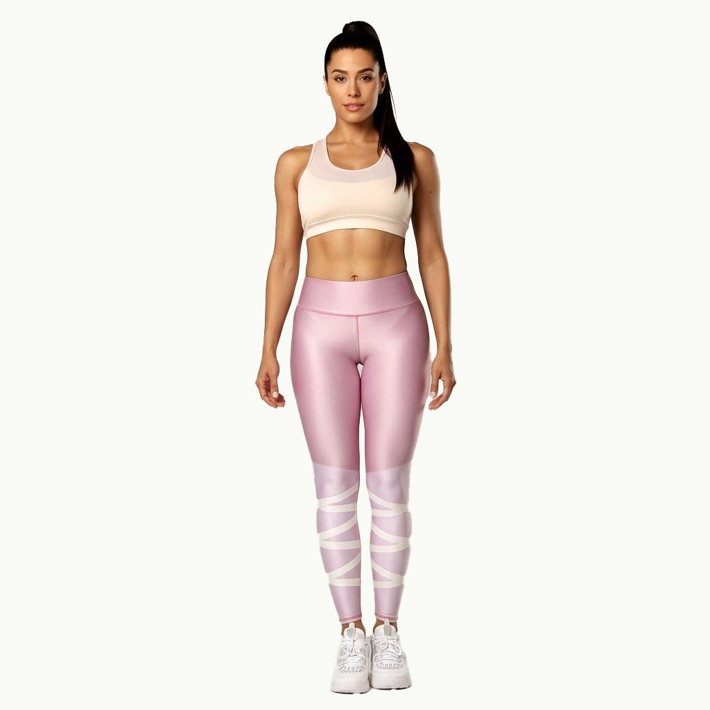 Conjunto deportivo sublimado Ballet Grace - Rosa y beige