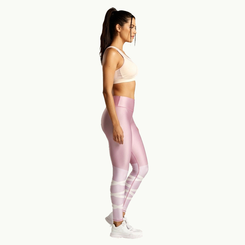 Conjunto deportivo sublimado Ballet Grace - Rosa y beige