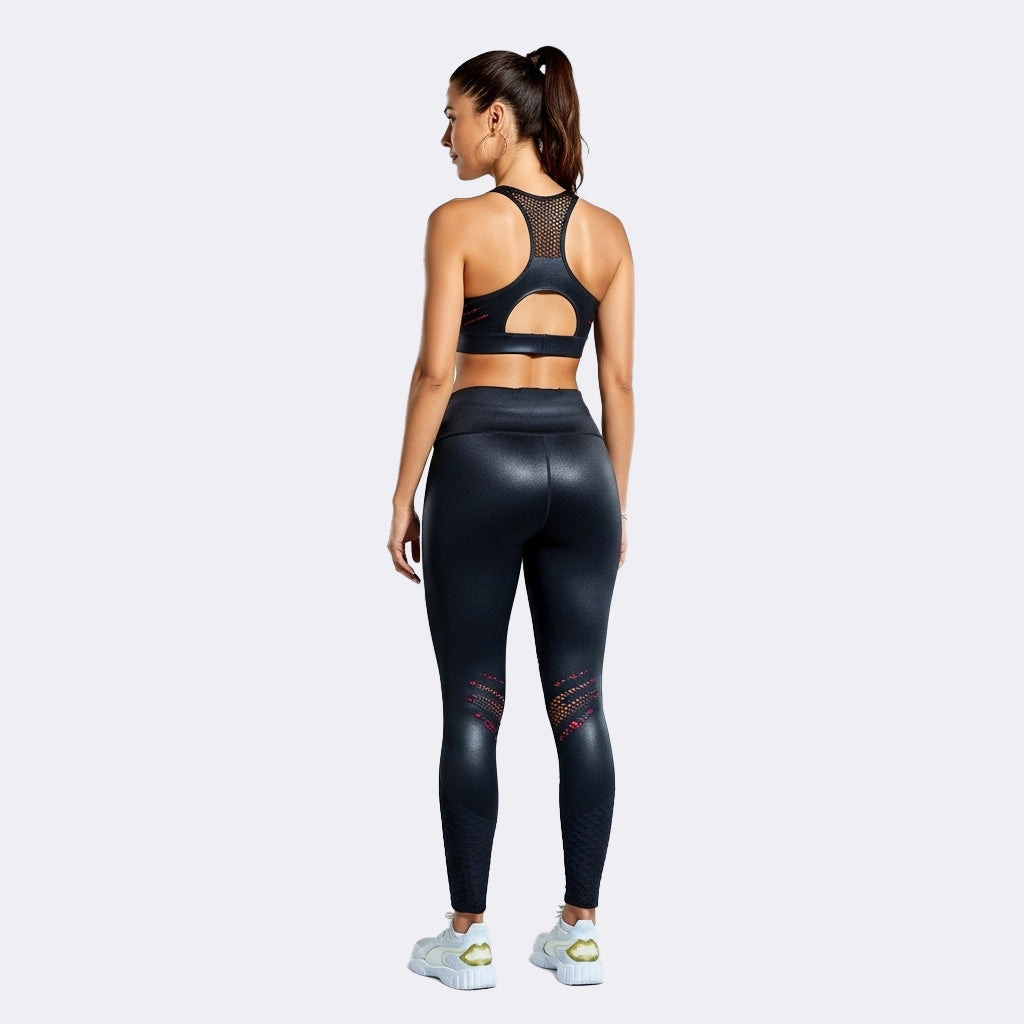 Conjunto metálico negro brillante - Negro