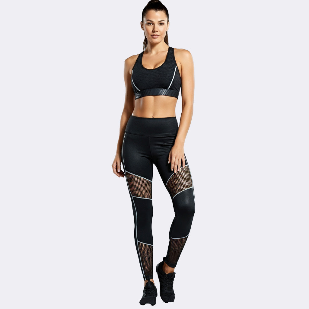 Conjunto metálico negro brillante - Negro