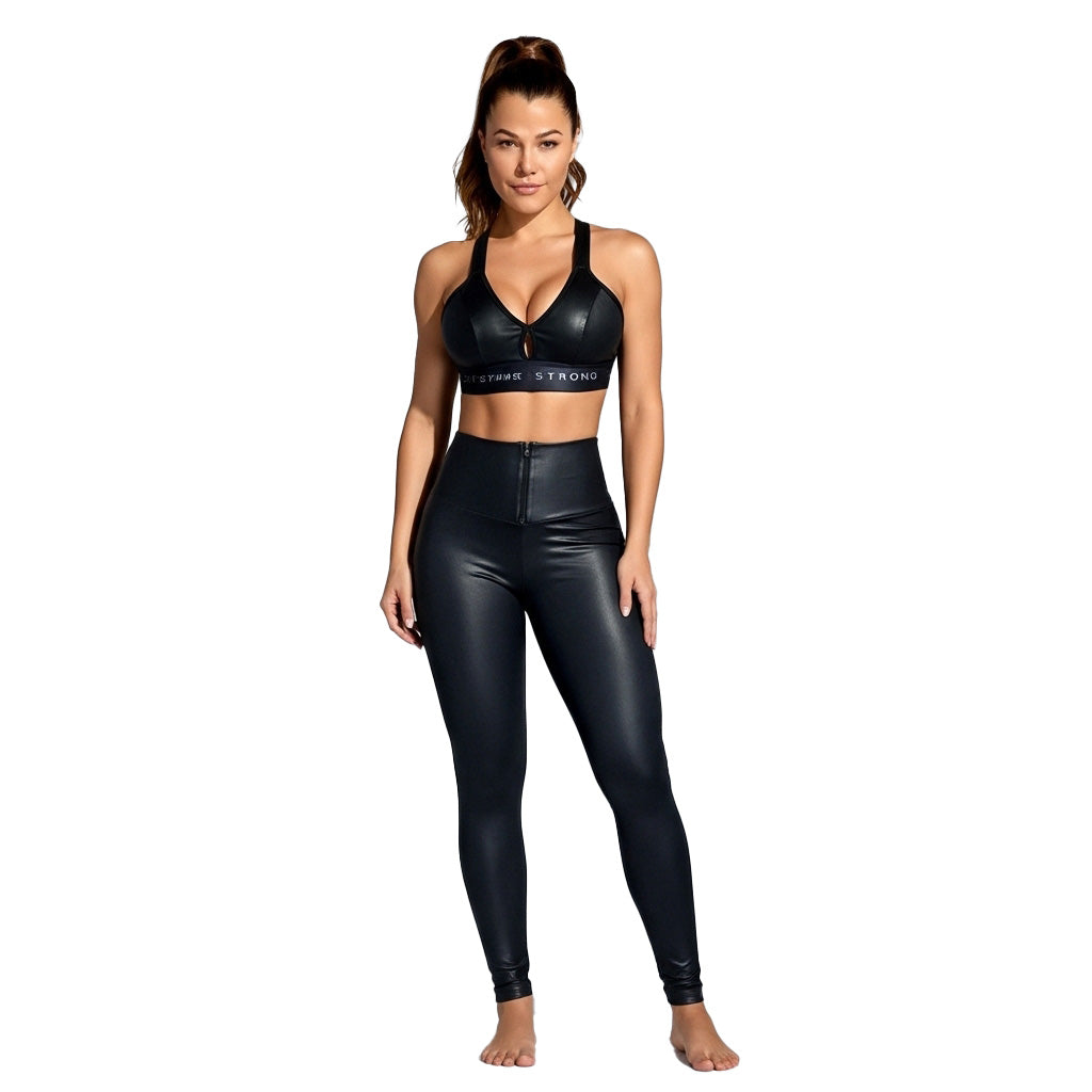 Conjunto de cuero con efecto