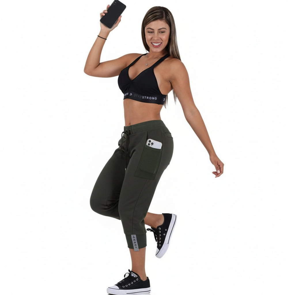 Green Flow 3/4 Only Jogger - Green