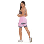 Desert Rose Biker Gym Set - Pink & Brown