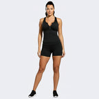 Black Edge Backless Macaco Shorts - Black