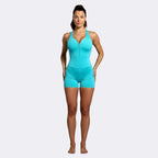 Shorts Macaco sin espalda con borde esmeralda - Esmeralda