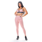 Pink Velvet Faux Leather Pants - Light Pink