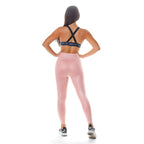 Pink Velvet Faux Leather Pants - Light Pink