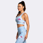Kiss Me Denim Push-Up Leggings Set - Kisses Print