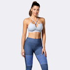 Conjunto deportivo estampado Linear Vibe - Azul y gris geométrico