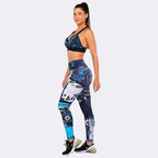 News Flash Printed Gym Set - Blue Newspaper