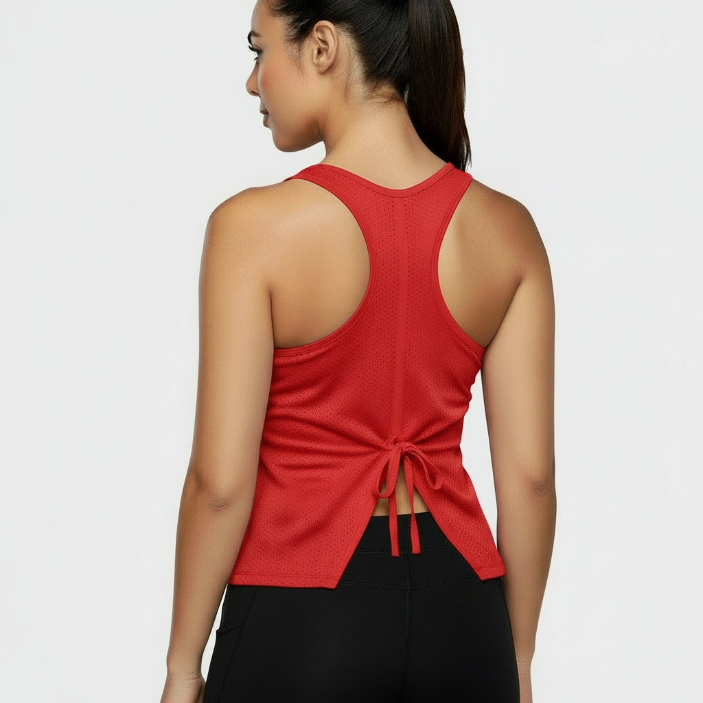 Red Adjust Adjustable Back Top - Red