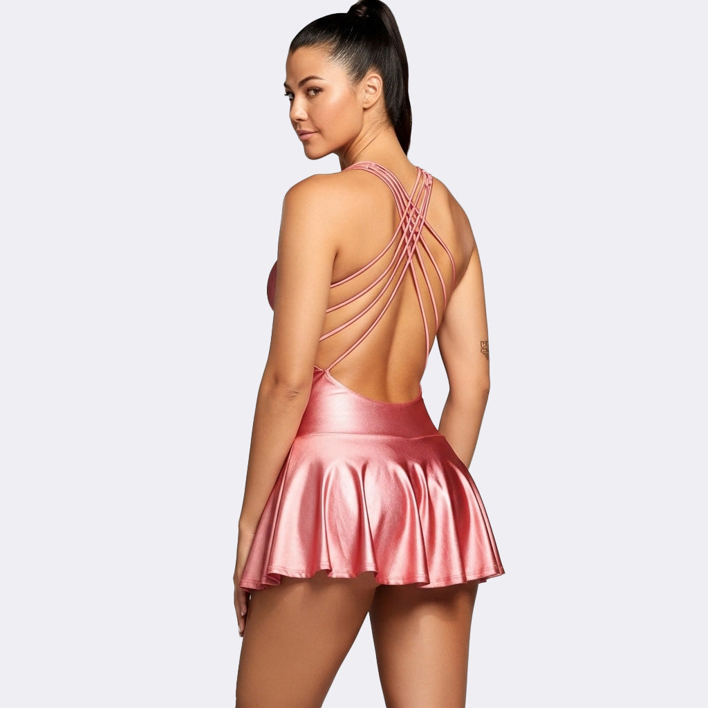 Peachy Glow Dress – Pink Peach