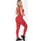 Red Bodysuit Macaco Jumpsuit - Red
