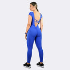 Royal Goddess OneShoulder Jumpsuit - Royal Blue