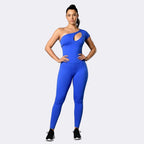 Royal Goddess OneShoulder Jumpsuit - Royal Blue