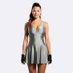 Silver Glow Dress – Light Grey