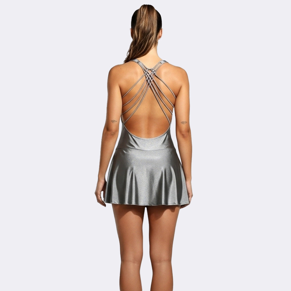 Silver Glow Dress – Light Grey