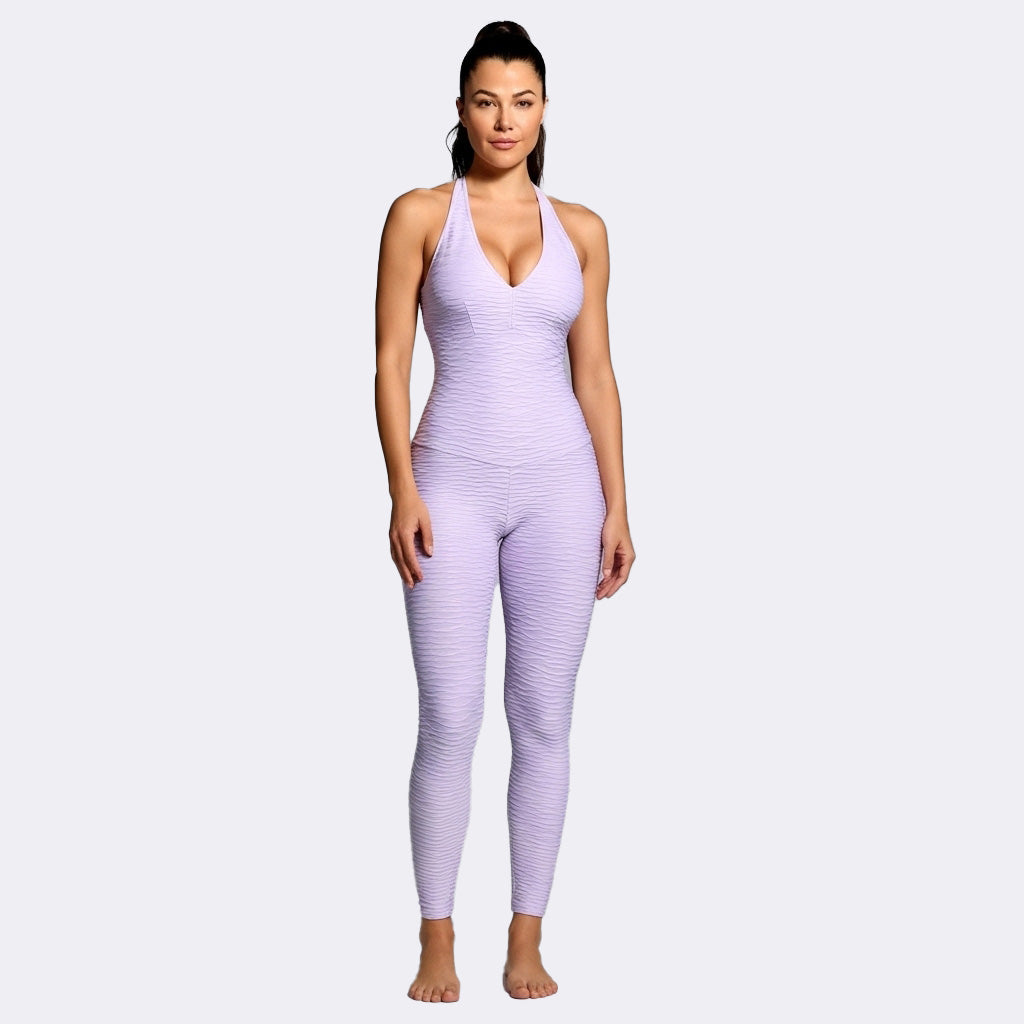 Texturized Jumpsuit Long - Lilac