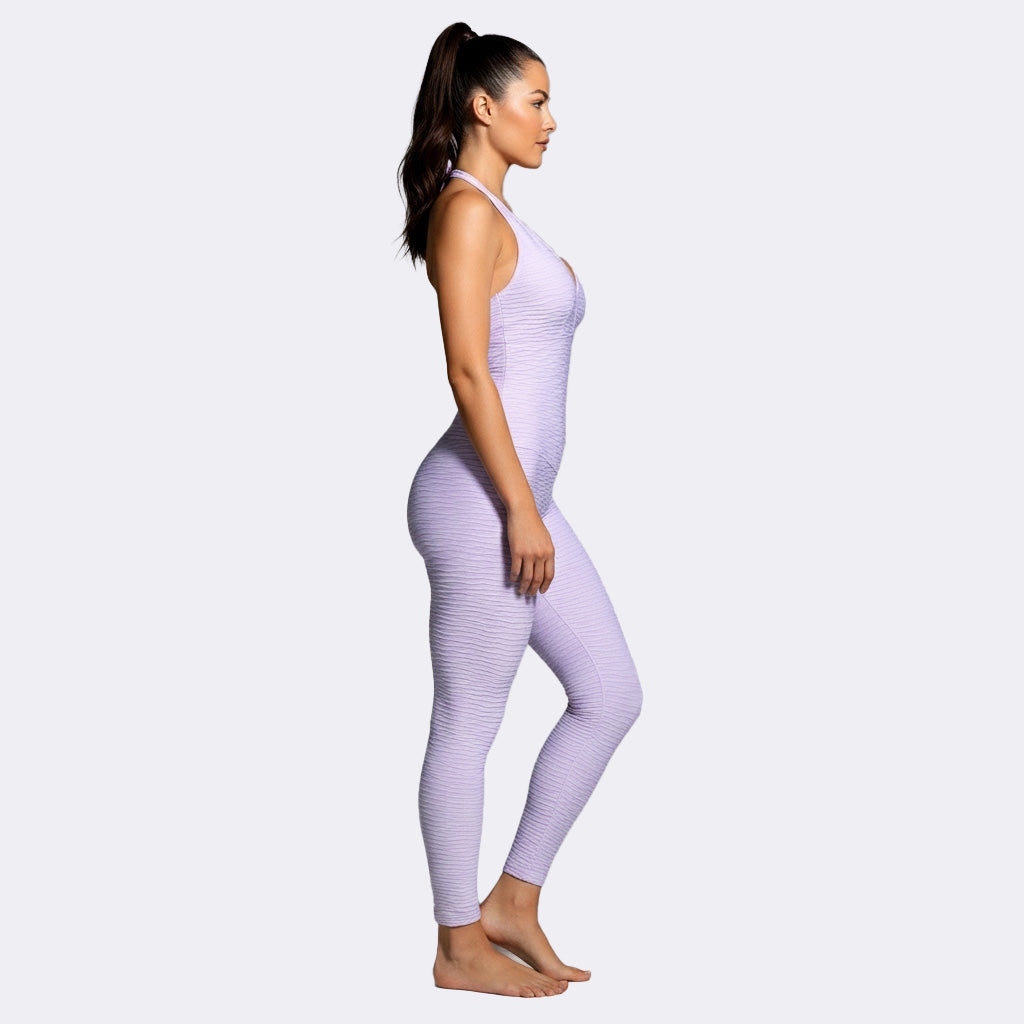 Texturized Jumpsuit Long - Lilac