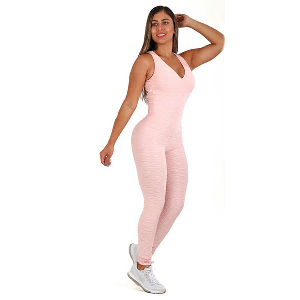 Texture Texturized Jumpsuit - Peach