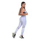 Shine Bright Printed Gym Set - White & Grey