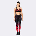 Wild Stripes Printed Gym Set - Red & Black Zebra