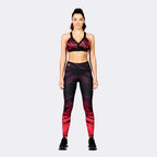 Wild Stripes Printed Gym Set - Red & Black Zebra