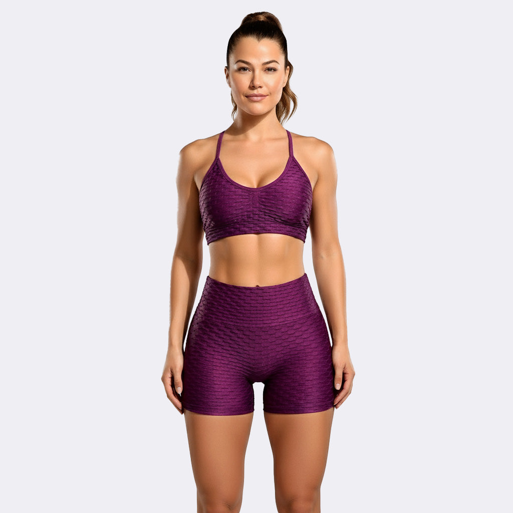 Wine Carnival Brazilian Texturized Short Set - Wine