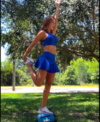 Blue Twirl Garota Skirt Set - Blue