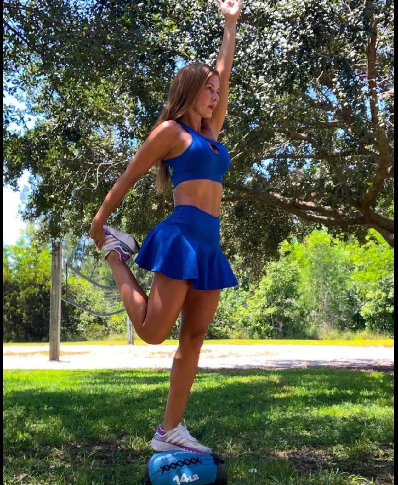 Blue Twirl Garota Skirt Set - Blue