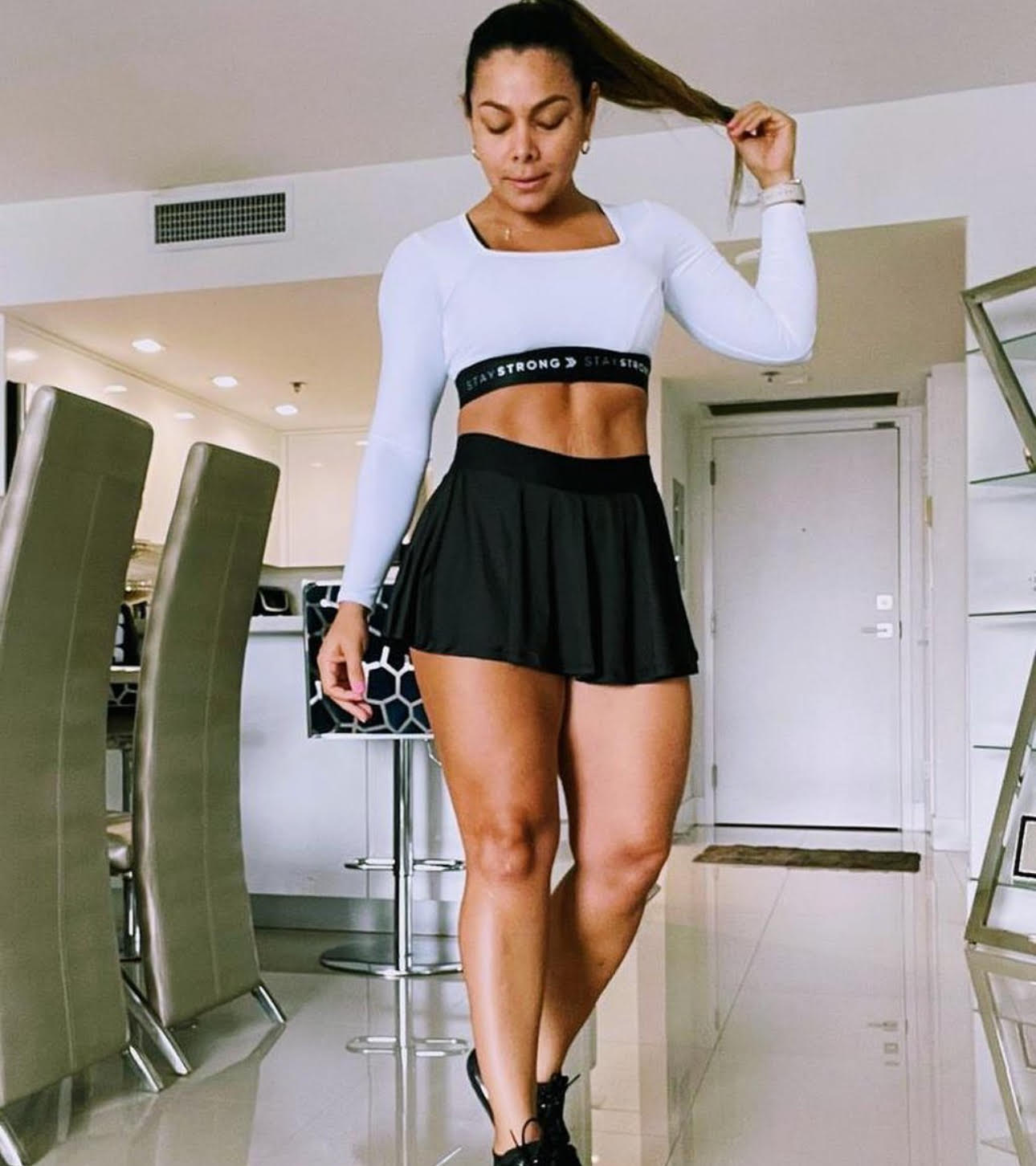 Conjunto de falda de manga larga