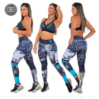 News Flash Printed Gym Set - Blue Newspaper