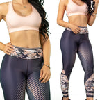 Glam Camo Sublimated Gym Set - Beige & Grey