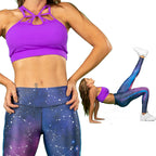 Conjunto de gimnasio sublimado cósmico astral - Vibras espaciales