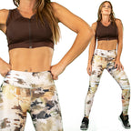 Conjunto de gimnasio sublimado Artisan Flow - Diseño marrón
