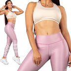 Conjunto deportivo sublimado Ballet Grace - Rosa y beige
