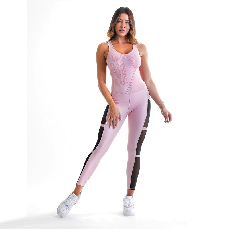 Pink Athlete Sublimated Macaco Bodysuit - Pink
