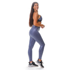 Grey Velvet Faux Leather Ballet Set - Grey