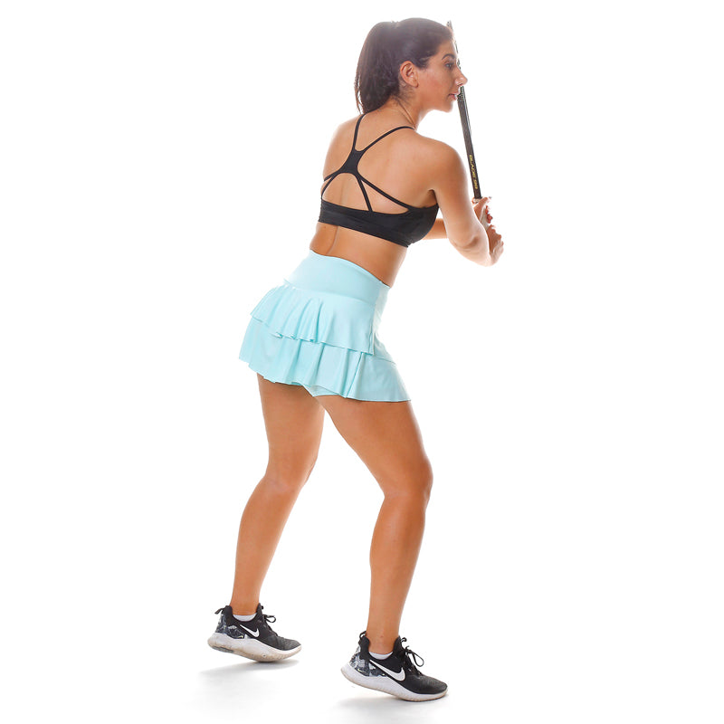 Royal Twirl Double Bolero Skirt Set - Light Blue