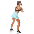 Royal Twirl Double Bolero Skirt Set - Light Blue