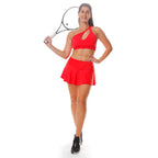 Red Twirl Garota Skirt Set - Red