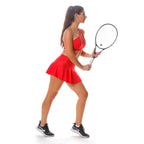 Red Twirl Garota Skirt Set - Red