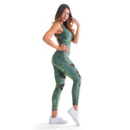 Green Jungle Sublimated Macaco Bodysuit - Green Camo