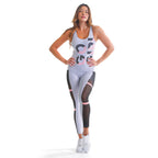 Go Girl Vibes Sublimated Macaco Bodysuit - Grey